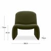 Arlet Accent Chair, Olive Green Sustainable Velvet