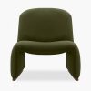 Arlet Accent Chair, Olive Green Sustainable Velvet
