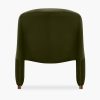 Arlet Accent Chair, Olive Green Sustainable Velvet