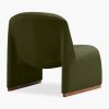 Arlet Accent Chair, Olive Green Sustainable Velvet