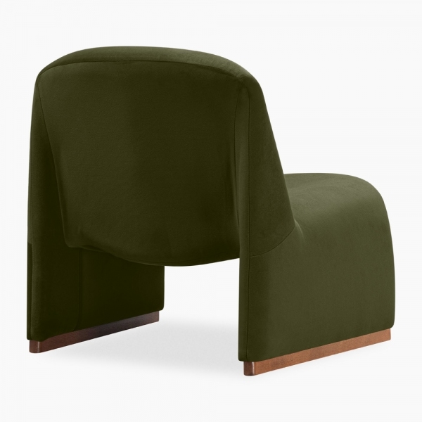 Arlet Accent Chair, Olive Green Sustainable Velvet