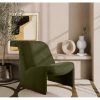 Arlet Accent Chair, Olive Green Sustainable Velvet
