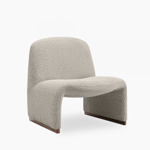 Arlet Accent Chair, Speckled Stone Sustainable Boucle
