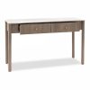 Arno Console Table, Grey Mango Wood & White Marble