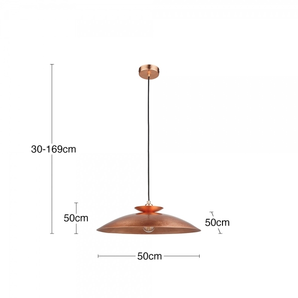 Arno Pendant Light, Copper