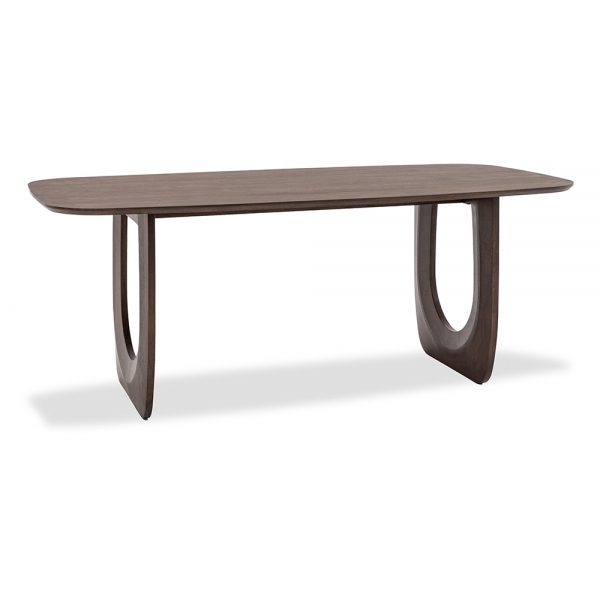 Asher 6 Seat Dining Table, Dark Mango Wood