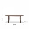 Asher 6 Seat Dining Table, Dark Mango Wood