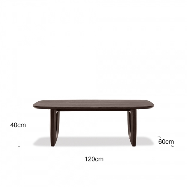 Asher Coffee Table, Dark Mango Wood