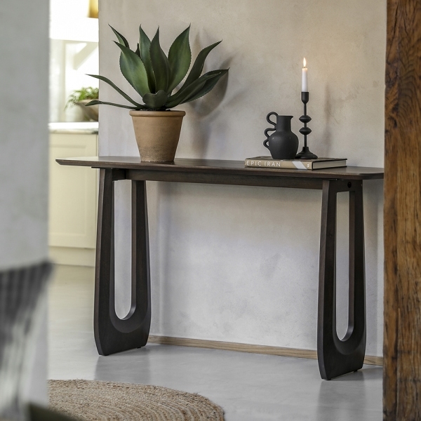 Asher Console Table, Dark Mango Wood