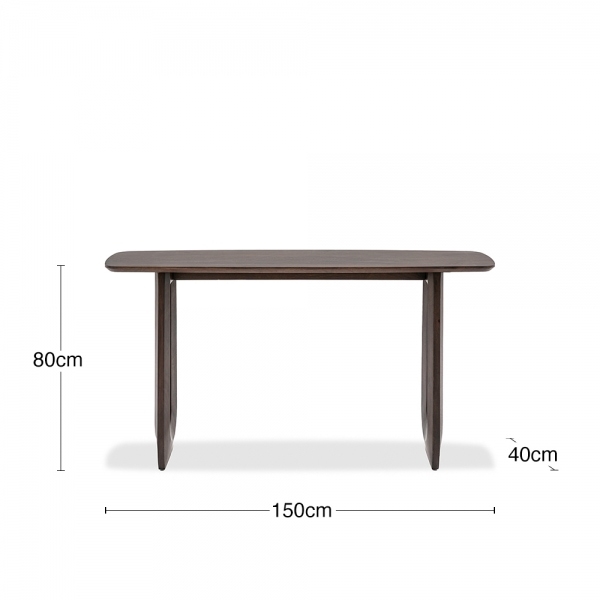 Asher Console Table, Dark Mango Wood