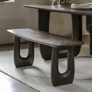 Asher Dining Bench, Dark Mango Wood