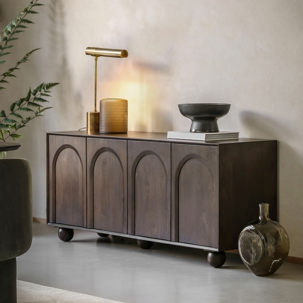 Asher Large Sideboard, Dark Mango Wood