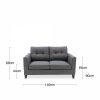 Astrid 2 Seater Sofa, Charcoal Grey