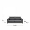 Astrid 3 Seater Sofa, Charcoal Grey