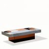 Atmos Coffee Table, Marble & Brown Acrylic