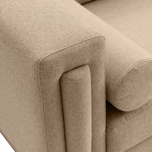 Ava 3 Seater Sofa, Latte Sustainable Fabric