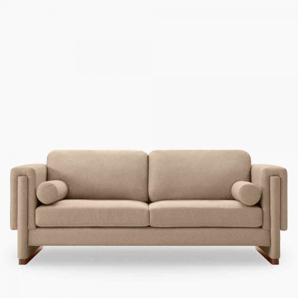 Ava 3 Seater Sofa, Latte Sustainable Fabric