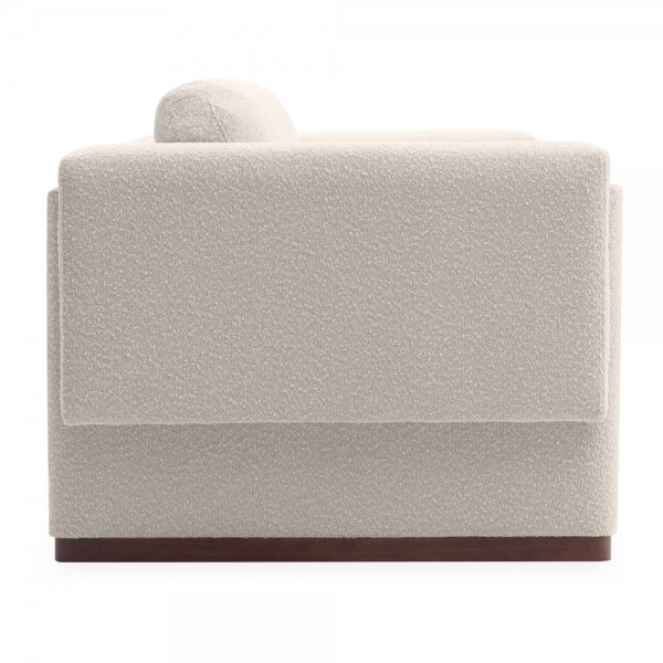 Ava 3 Seater Sofa, Speckled Stone Sustainable Boucle