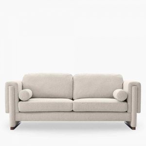 Ava 3 Seater Sofa, Speckled Stone Sustainable Boucle