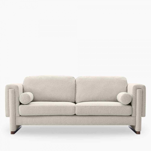 Ava 3 Seater Sofa, Speckled Stone Sustainable Boucle