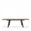 Axton 6-10 Seat Extendable Dining Table, Sintered Stone & Walnut