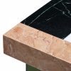 Bay Side Table, Marble & Green Acrylic