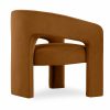 Bellamy Accent Chair, Caramel Sustainable Mohair Velvet