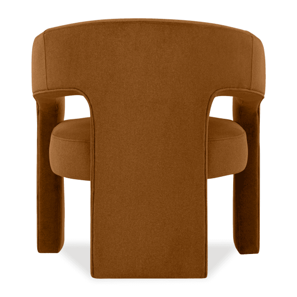 Bellamy Accent Chair, Caramel Sustainable Mohair Velvet