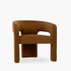 Bellamy Accent Chair, Caramel Sustainable Mohair Velvet