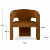 Bellamy Accent Chair, Caramel Sustainable Mohair Velvet