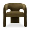Bellamy Accent Chair, Moss Green Sustainable Mohair Velvet