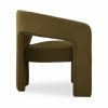 Bellamy Accent Chair, Moss Green Sustainable Mohair Velvet