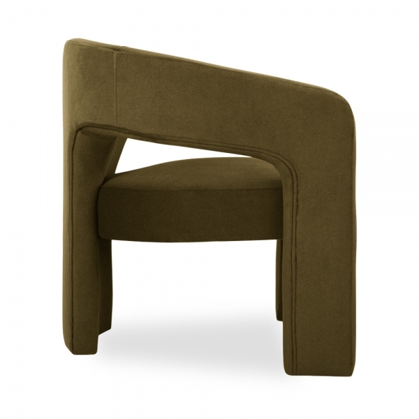 Bellamy Accent Chair, Moss Green Sustainable Mohair Velvet