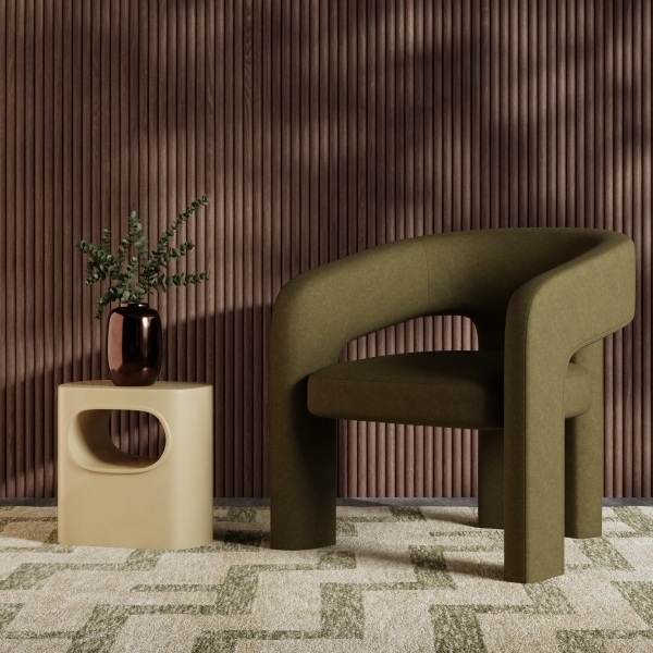 Bellamy Accent Chair, Moss Green Sustainable Mohair Velvet