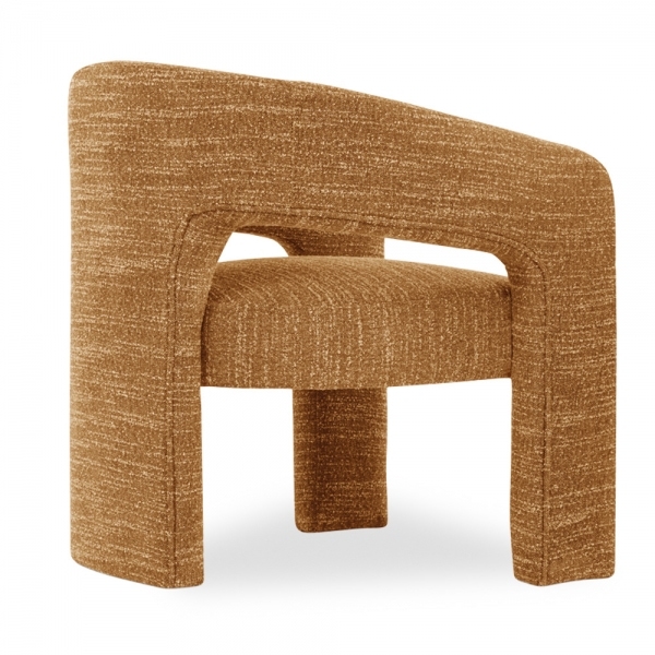 Bellamy Accent Chair, Speckled Honey Sustainable Boucle