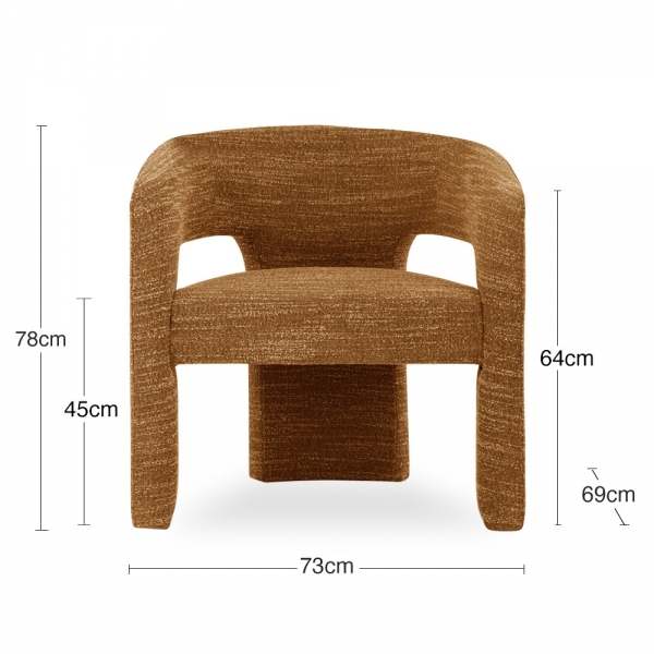 Bellamy Accent Chair, Speckled Honey Sustainable Boucle