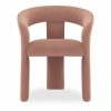 Bellamy Carver Dining Chair, Blush Pink Sustainable Velvet