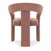 Bellamy Carver Dining Chair, Blush Pink Sustainable Velvet