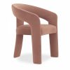 Bellamy Carver Dining Chair, Blush Pink Sustainable Velvet