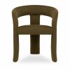 Bellamy Carver Dining Chair, Moss Green Sustainable Mohair Velvet