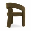 Bellamy Carver Dining Chair, Moss Green Sustainable Mohair Velvet