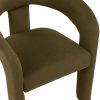 Bellamy Carver Dining Chair, Moss Green Sustainable Mohair Velvet