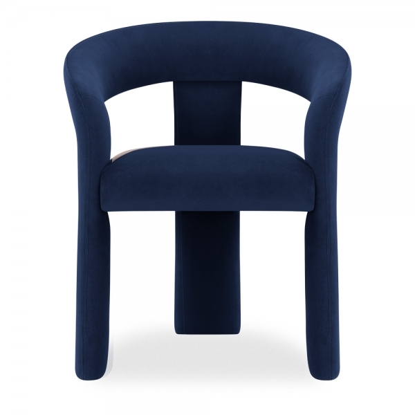 Bellamy Carver Dining Chair, Royal Blue Sustainable Velvet