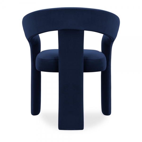 Bellamy Carver Dining Chair, Royal Blue Sustainable Velvet