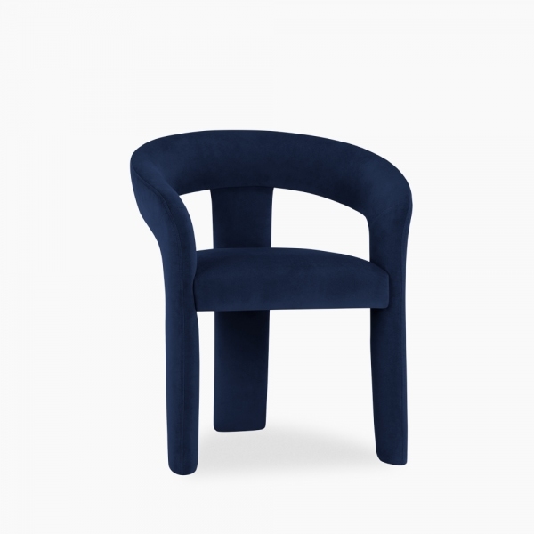 Bellamy Carver Dining Chair, Royal Blue Sustainable Velvet