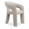 Bellamy Carver Dining Chair, Speckled Stone Sustainable Boucle
