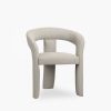 Bellamy Carver Dining Chair, Speckled Stone Sustainable Boucle