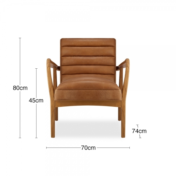 Berkeley Armchair, Vintage Tan Leather