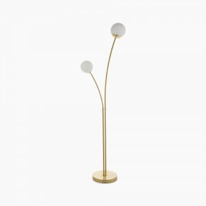 Bloom Floor Lamp, Opal & Brass