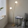 Bloom Floor Lamp, Opal & Brass